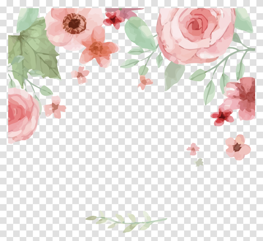 Watercolor Flower Vector Tea Party Invitation Templates Free Download, Plant, Blossom, Rose, Floral Design Transparent Png