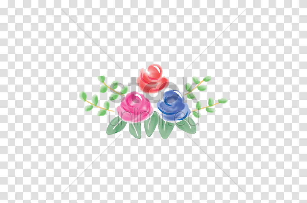 Watercolor Flower With Leaves Vector Image, Plant, Wand, Steamer, Pin Transparent Png