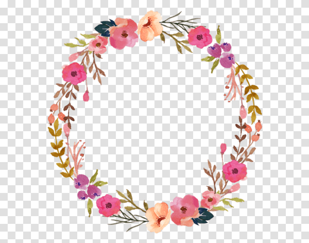 Watercolor Flower Wreath, Floral Design, Pattern Transparent Png