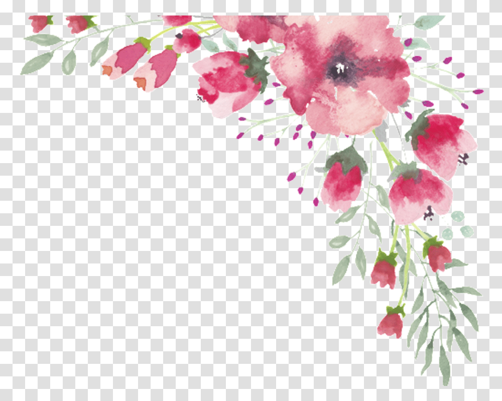 Watercolor Flowers Border Cartoon Jingfm Watercolor Flower Border Background, Plant, Floral Design, Pattern, Graphics Transparent Png