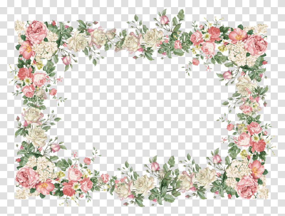 Watercolor Flowers Borders Elements Ornaments Free Background Flower Frame, Floral Design, Pattern Transparent Png