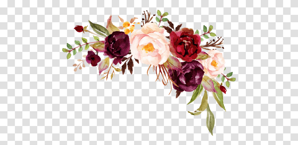 Watercolor Flowers Burgundy Flower Wedding Invitations, Floral Design, Pattern, Graphics, Art Transparent Png