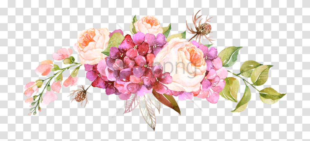 Watercolor Flowers Burgundy Image With Watercolor Flowers With Background, Plant, Floral Design, Pattern Transparent Png