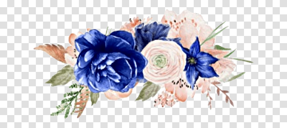 Watercolor Flowers Floral Sticker By Stephanie Watercolor Blue And Pink Flowers, Plant, Graphics, Art, Floral Design Transparent Png