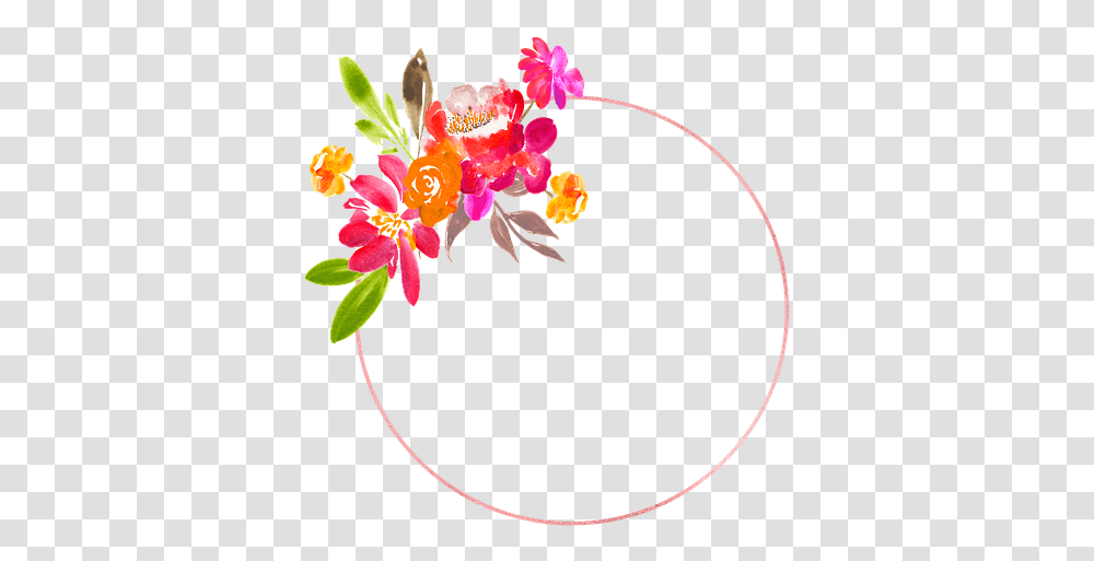 Watercolor Flowers Hd Frame, Floral Design, Pattern Transparent Png