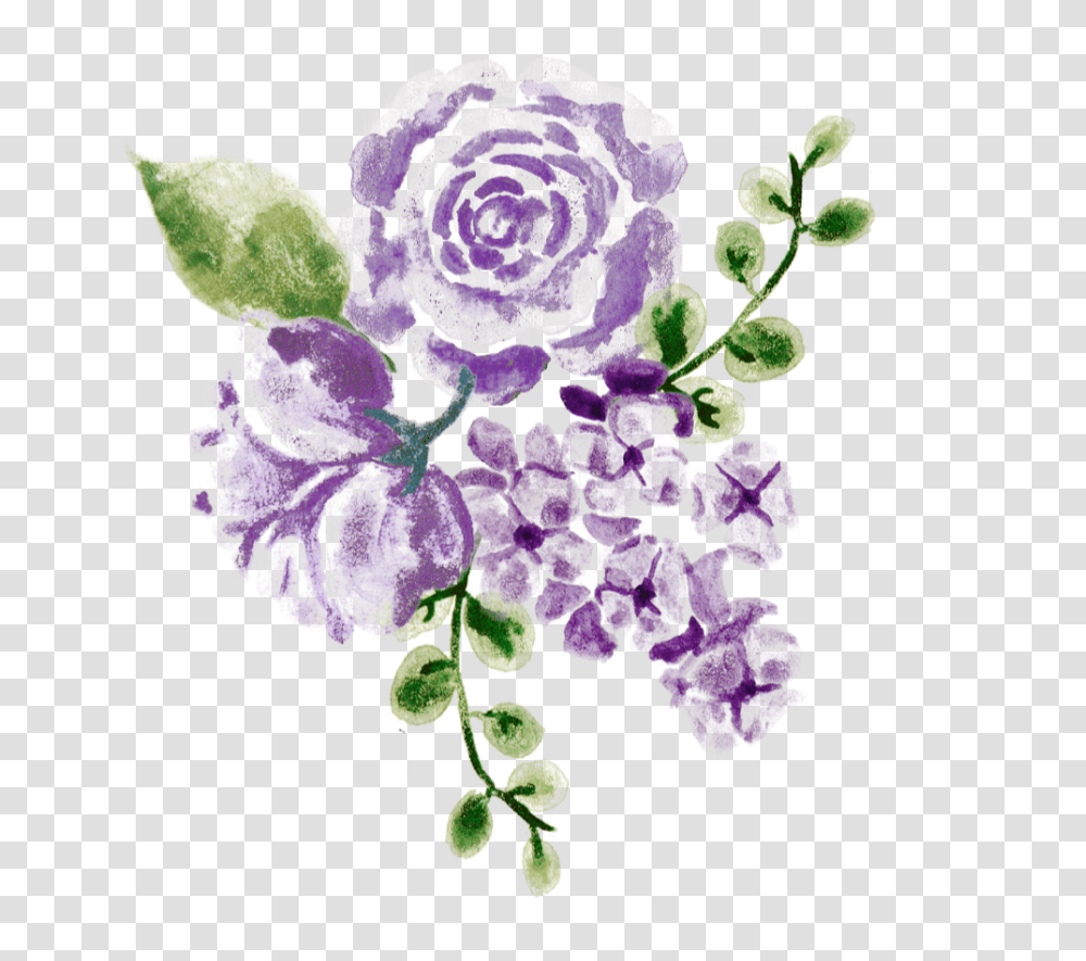 Watercolor Flowers Purple Lavender, Plant, Blossom, Pattern Transparent Png