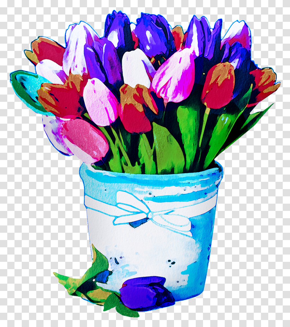 Watercolor Flowers Rose Free Image On Pixabay 8, Plant, Blossom, Flower Bouquet, Flower Arrangement Transparent Png