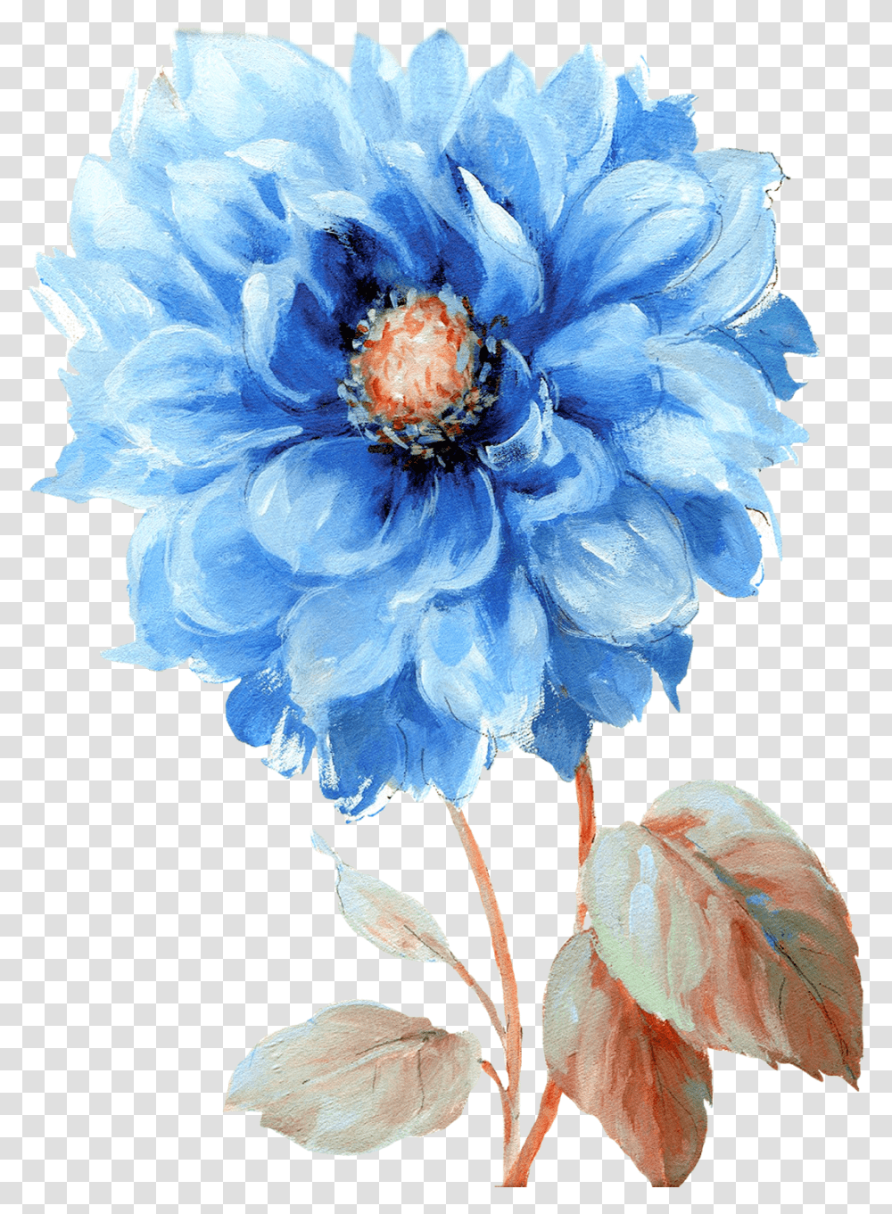 Watercolor Flowers Royal Blue Flower Painting By Cuadros En Tela Para Sala, Plant, Geranium, Pollen, Petal Transparent Png