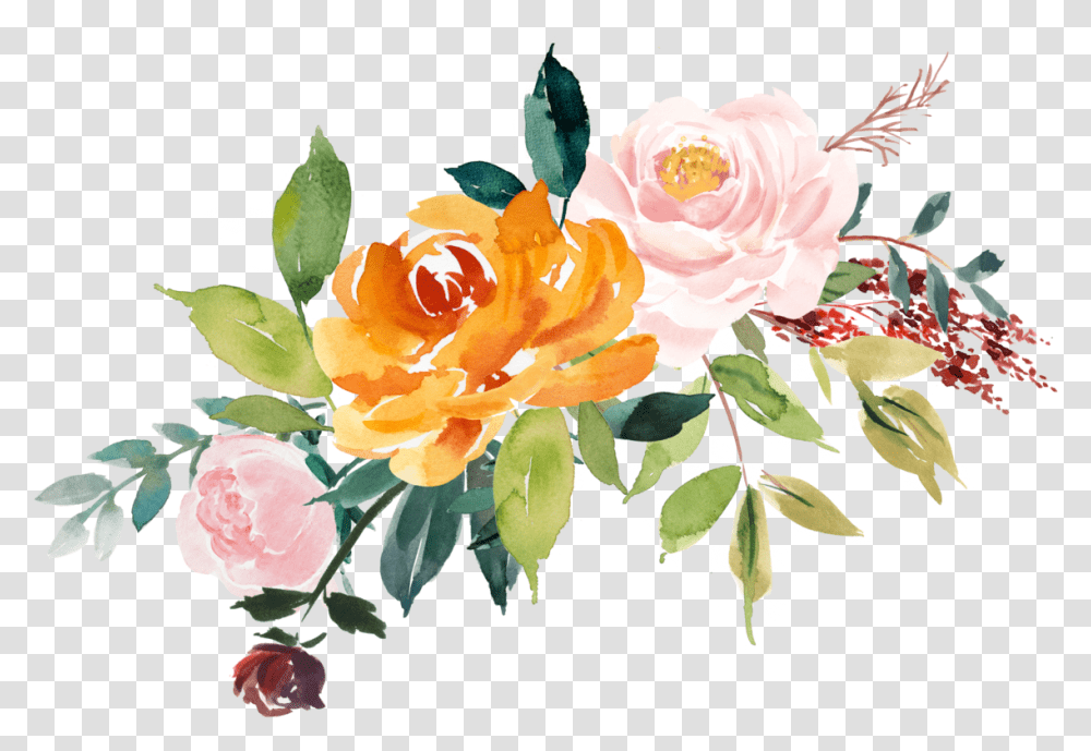Watercolor Flowers Tropical Hd Arrangement Flower, Floral Design, Pattern Transparent Png