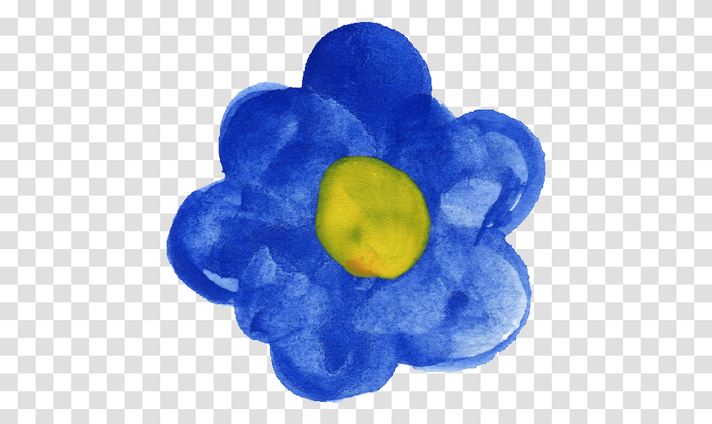 Watercolor Flowers Watercolour Blue Flowers, Tennis Ball, Sport, Sports, Sphere Transparent Png