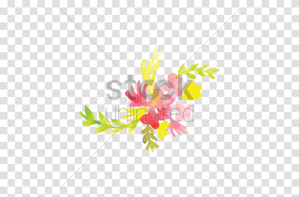 Watercolor Flowers With Leaves Vector Image, Duel, Weapon, Weaponry, Sword Transparent Png