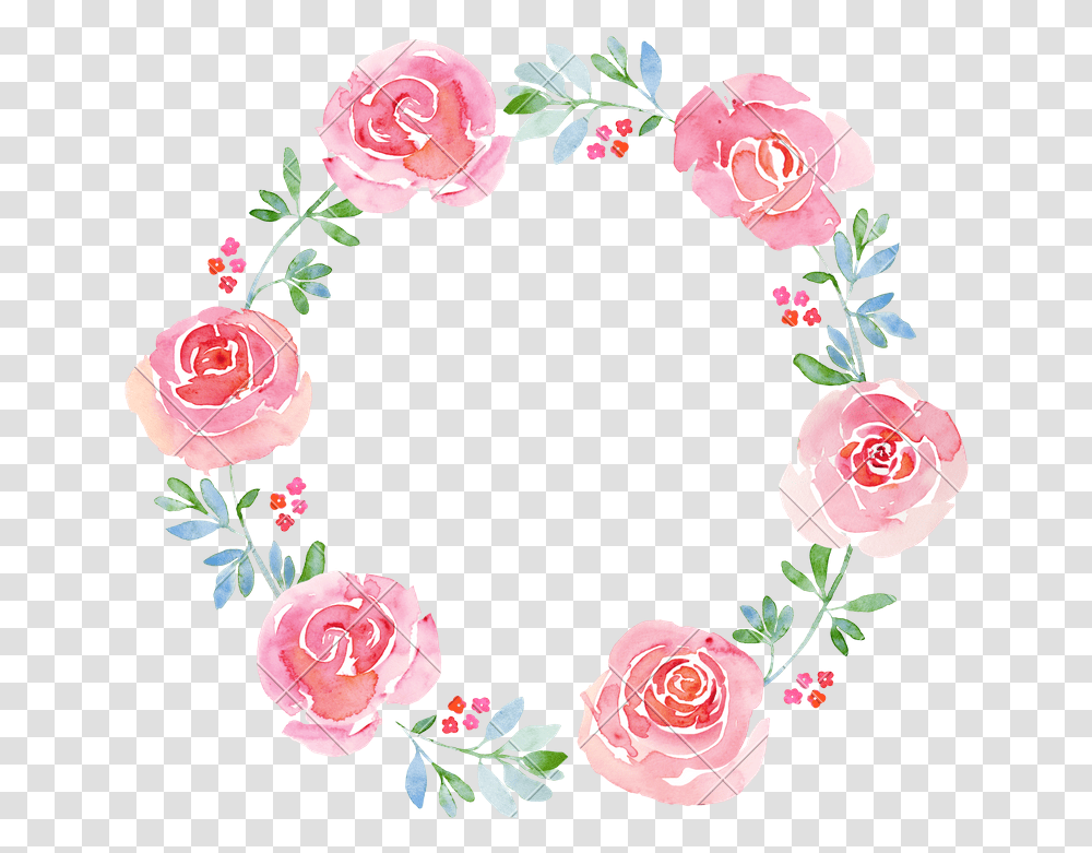 Watercolor Flowers Wreath, Floral Design, Pattern Transparent Png