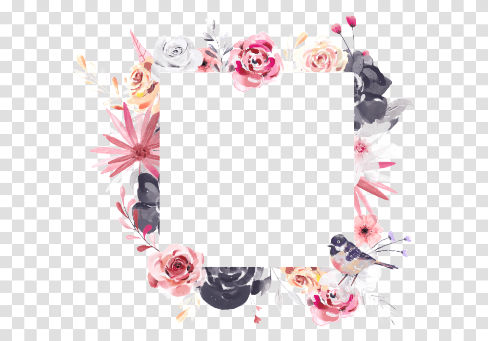 Watercolor Frame Background Floral Frame, Graphics, Art, Floral Design, Pattern Transparent Png