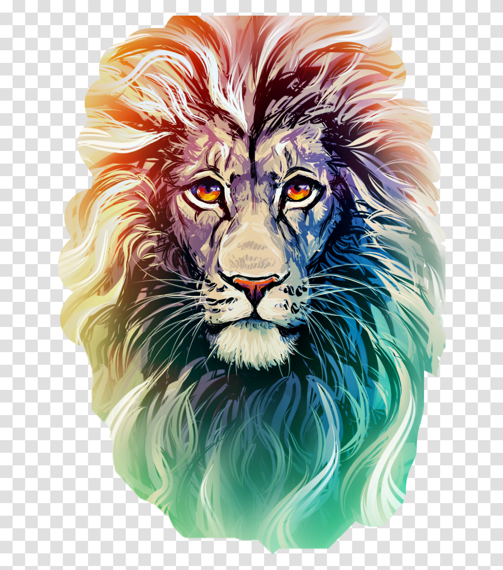 Watercolor Freetoedit Colored Pencil Lion Drawing, Graphics, Art, Mammal, Animal Transparent Png