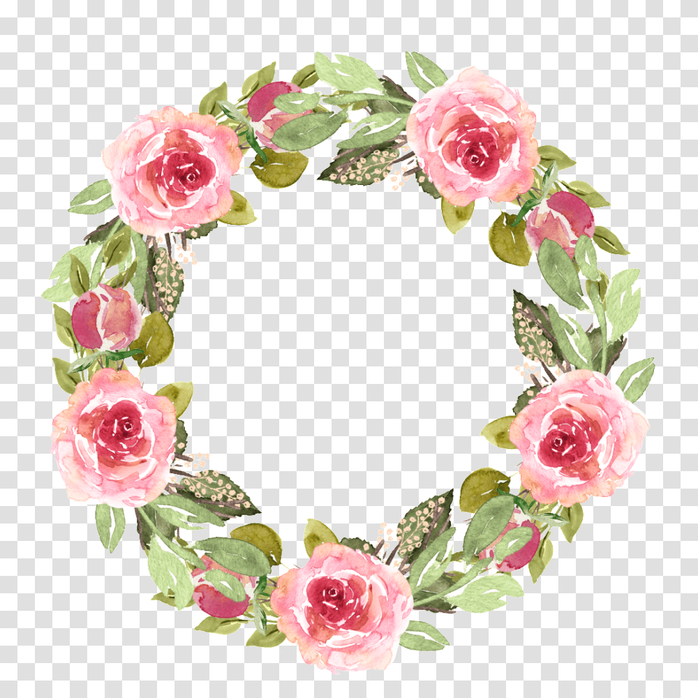 Watercolor Garland Free Texture Free Download Vector, Wreath, Rose, Flower, Plant Transparent Png
