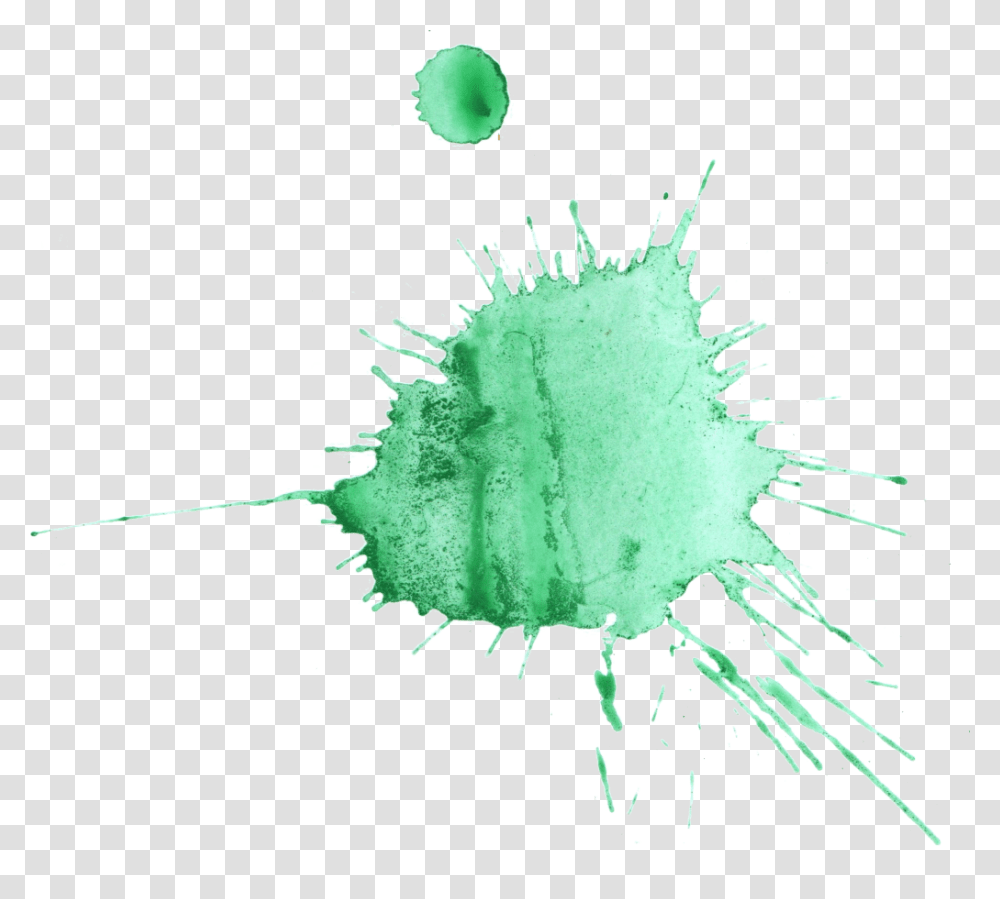 Watercolor Green Splash, Crystal, Pollen, Photography Transparent Png