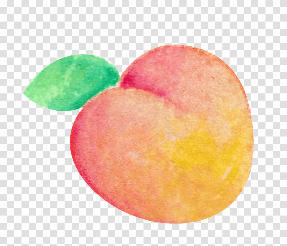 Watercolor Hand Painted Peach Fruit Free, Sweets, Food, Confectionery, Candy Transparent Png
