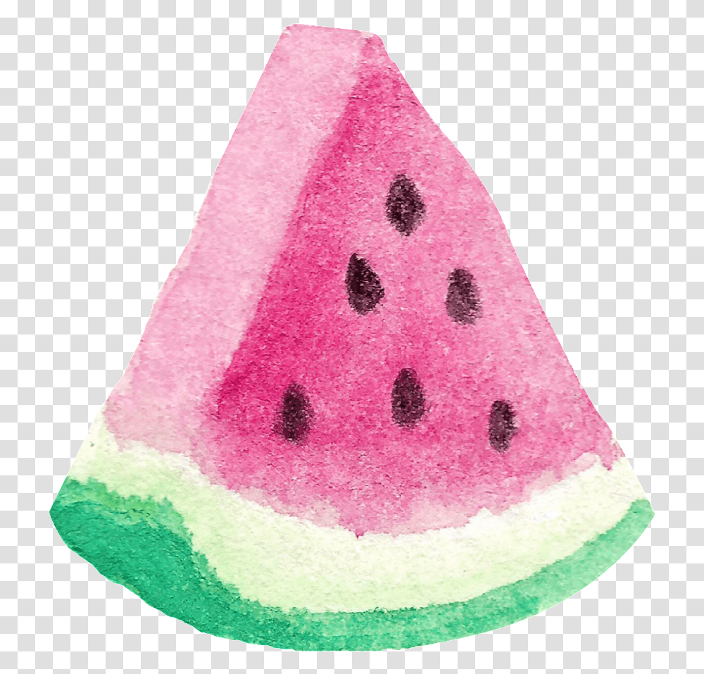 Watercolor Hand Painted Piece Of Watermelon Watermelon Watercolor, Plant, Rug, Fruit, Food Transparent Png