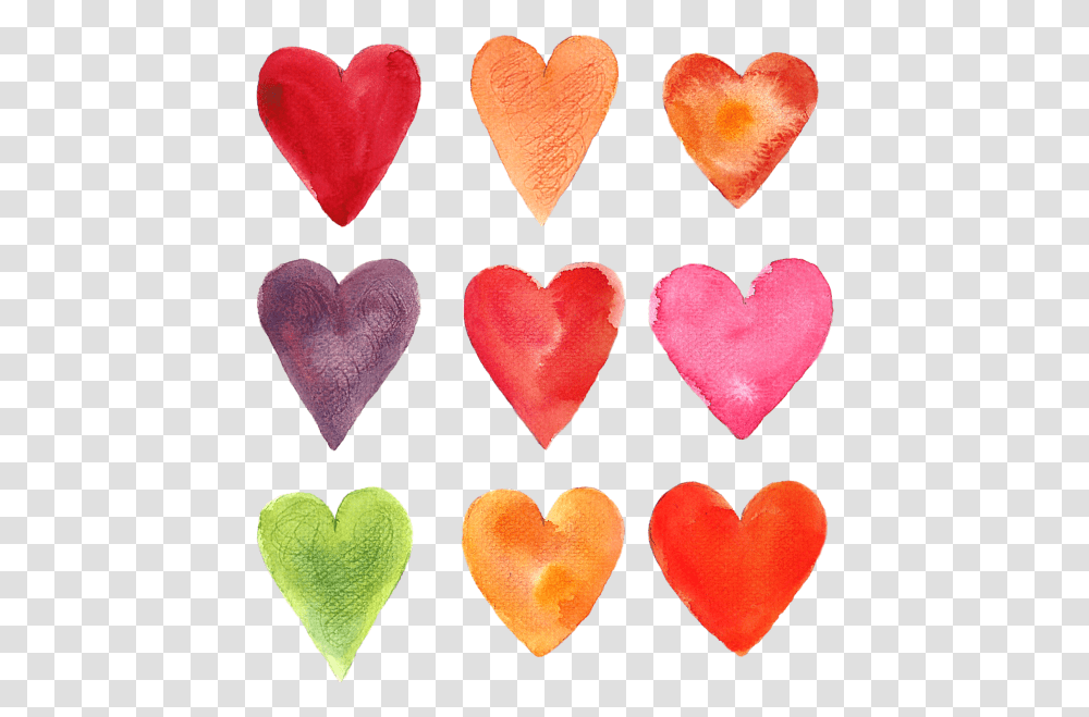 Watercolor Hearts By Anna Michalik Free Heart Watercolor, Plectrum, Pillow, Cushion Transparent Png
