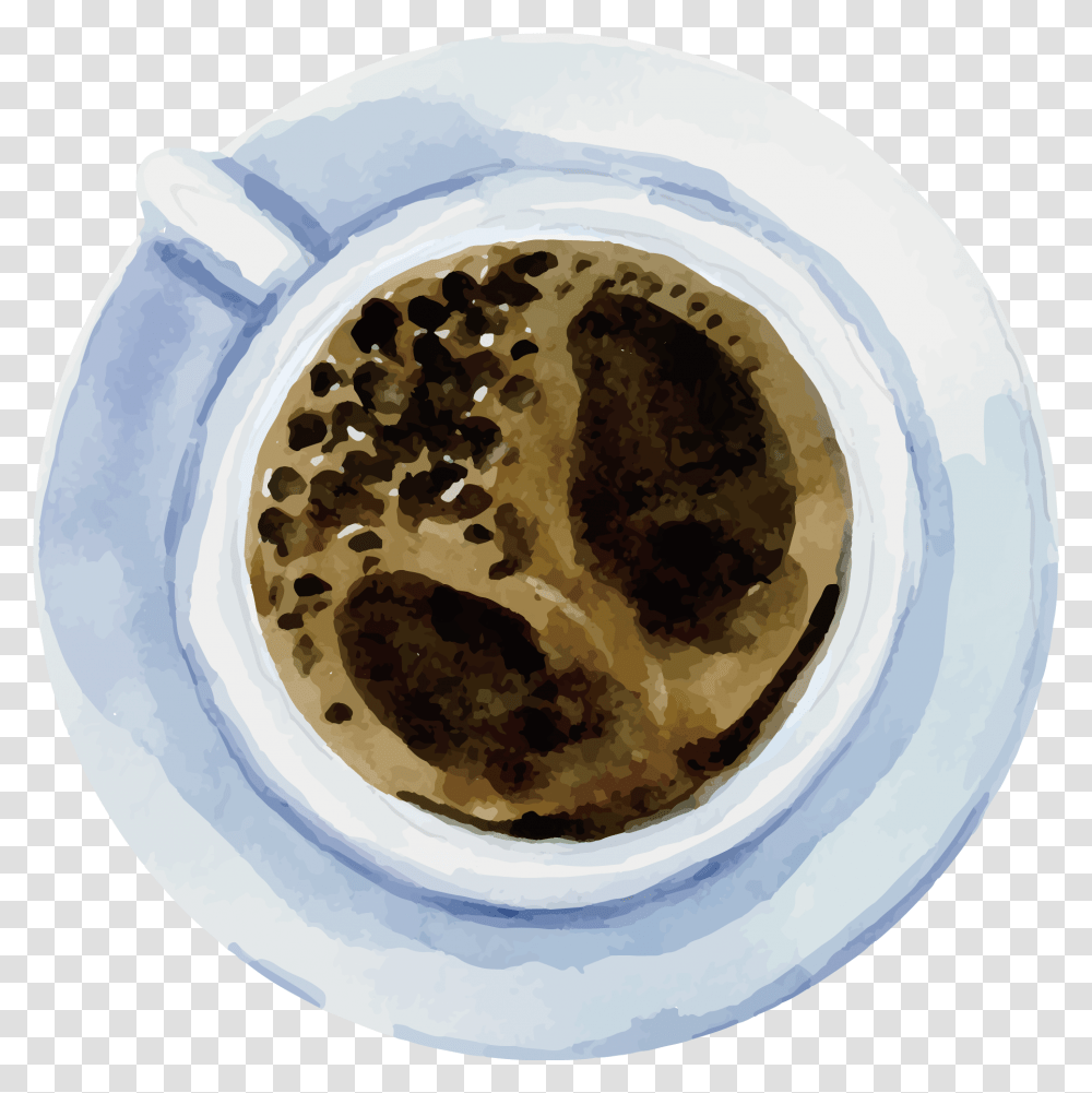 Watercolor Illustration Breakfast Cafe, Plant, Fruit, Food, Pottery Transparent Png