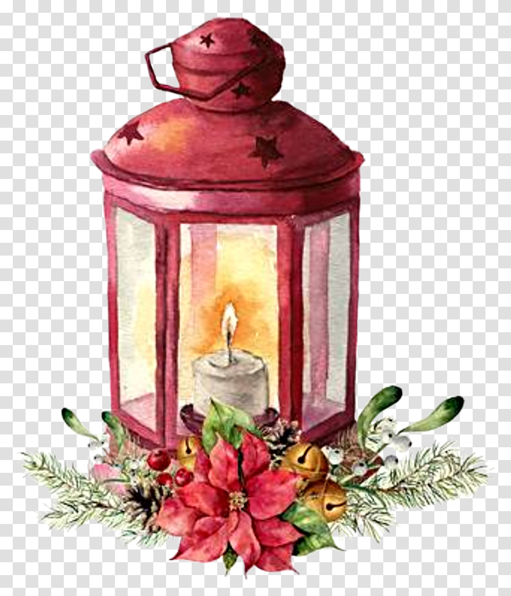 Watercolor Lantern Christmas Winter Xmas Decoration Poi Lantern Watercolor, Lamp, Wedding Cake, Dessert, Food Transparent Png