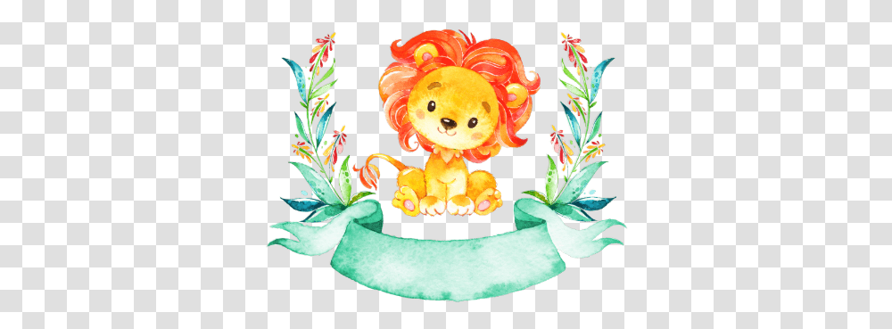 Watercolor Lion Baby Shower Invitation Baby Lion Nursery Decor, Graphics, Art, Floral Design, Pattern Transparent Png