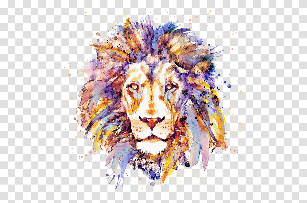 Watercolor Lion Painting, Wildlife, Animal Transparent Png