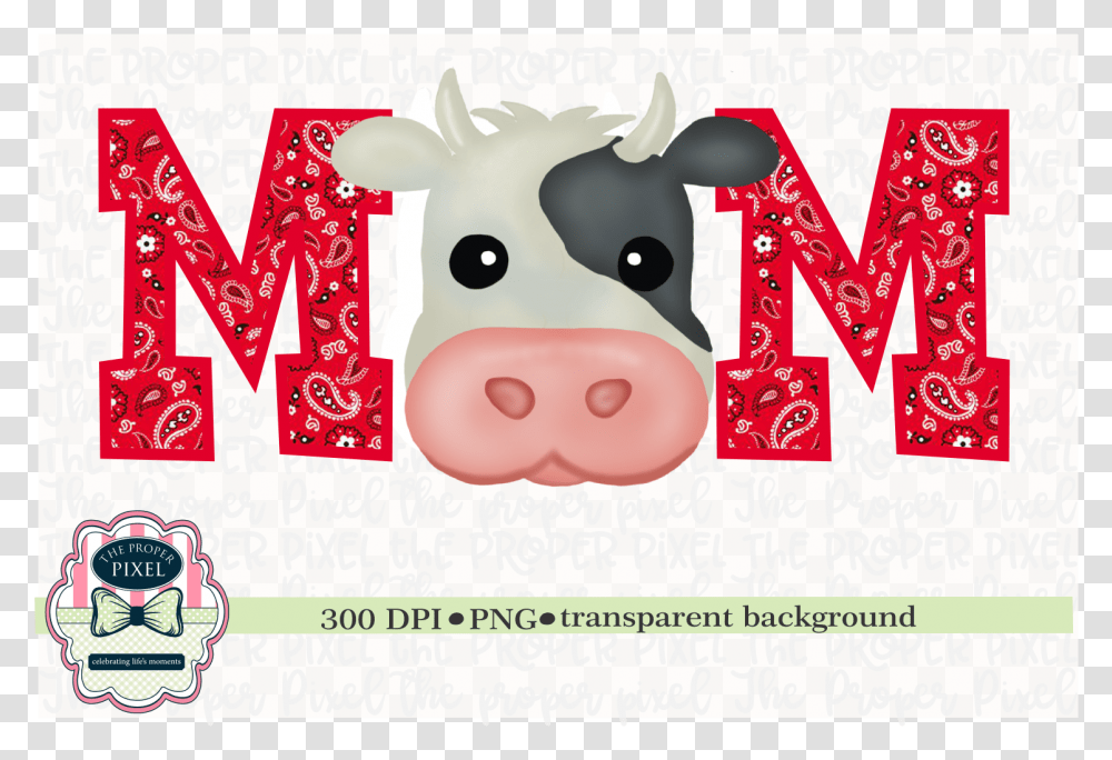 Watercolor Mom Cow Birthday Two Black Cartoon, Cattle, Mammal, Animal, Text Transparent Png