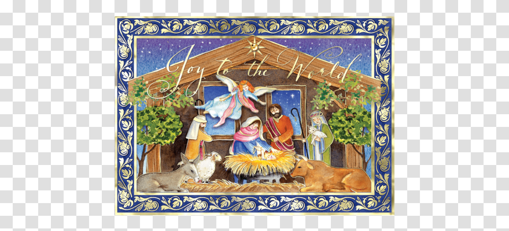 Watercolor Nativity Embellished Boxed Holiday Cards, Architecture, Building, Person Transparent Png