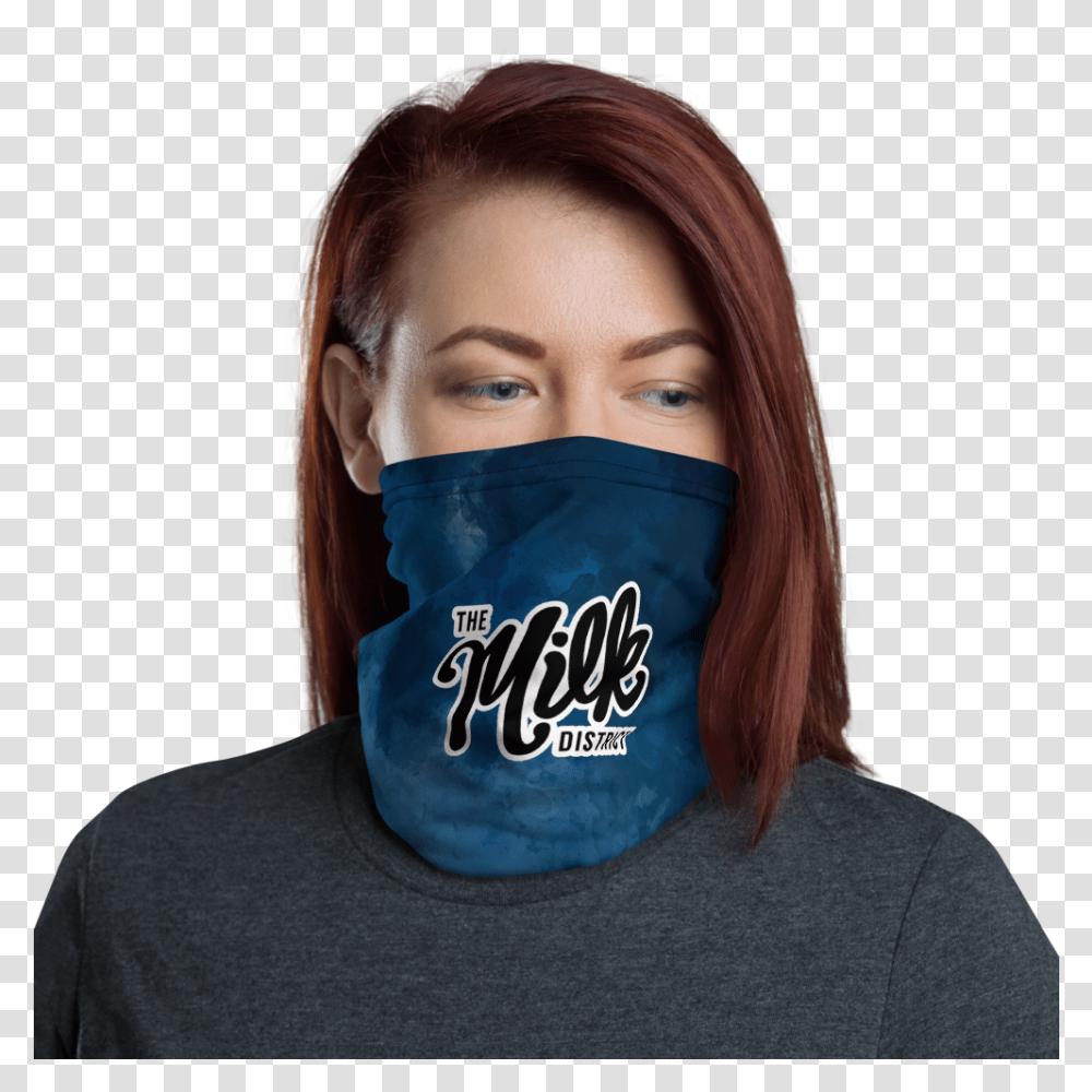 Watercolor Neck Gaiter - The Milk District Red And Black Bandana Face Mask, Clothing, Apparel, Headband, Hat Transparent Png