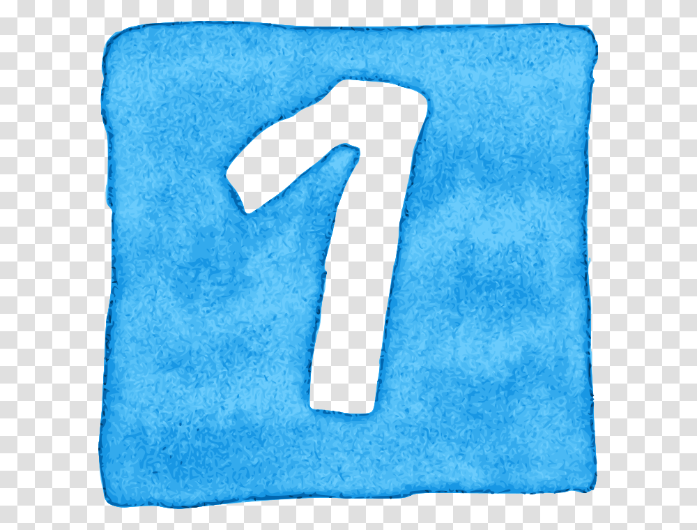 Watercolor Numbers In Square 6 Towel Transparent Png