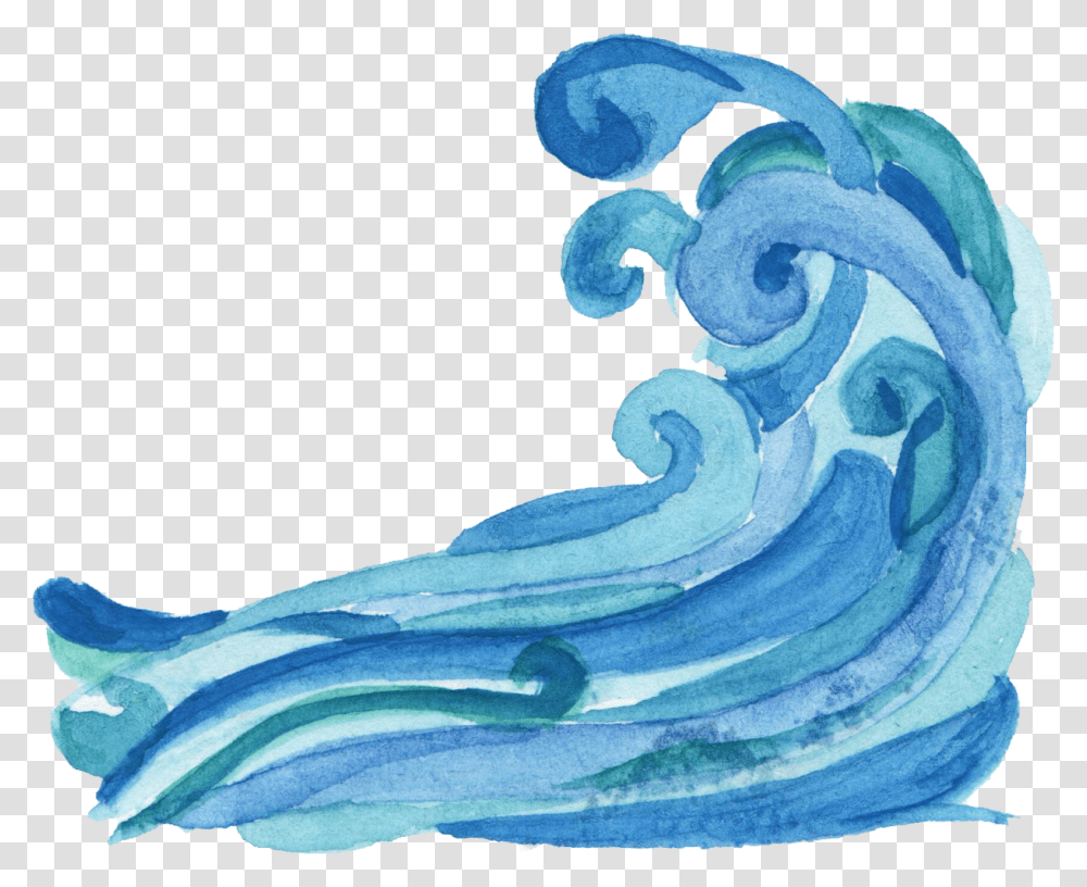 Watercolor Ocean Wave Spirit Lead Me Where My Trust Is Without Borders Sticker, Nature, Sea, Outdoors, Ice Transparent Png