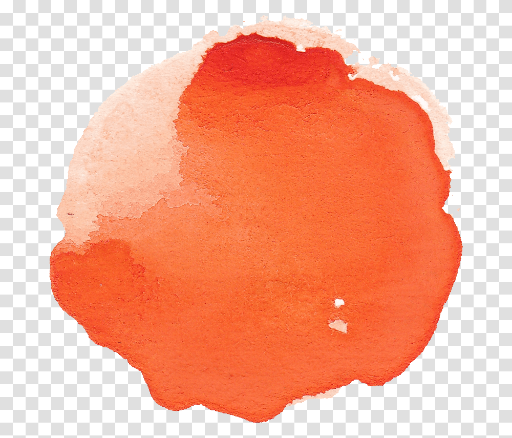 Watercolor Orange Circle, Plant, Mineral, Food, Rug Transparent Png