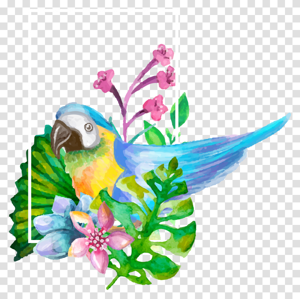 Watercolor Painting Aesthetic Decorative, Floral Design, Pattern Transparent Png