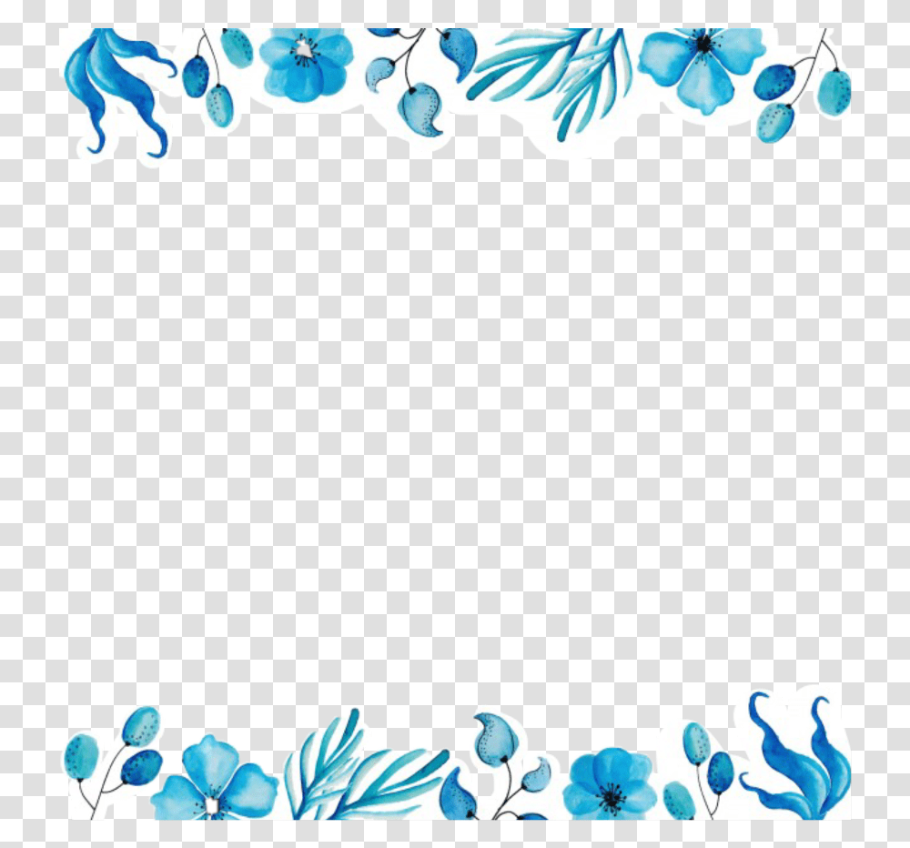 Watercolor Painting Clipart Download Blue Floral Border Design, Floral Design, Pattern, Purple Transparent Png
