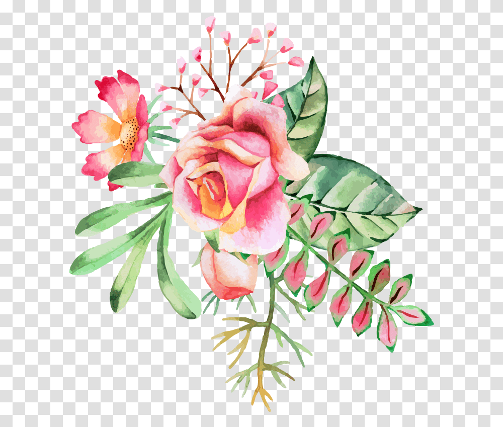 Watercolor Painting Flower Ink Watercolor Roses Daisies Watercolor Painting, Plant, Floral Design, Pattern, Graphics Transparent Png