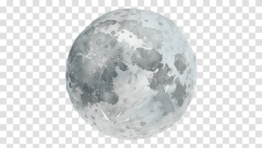 Watercolor Painting Full Moon Moon Watercolor, Nature, Outdoors, Outer Space, Astronomy Transparent Png