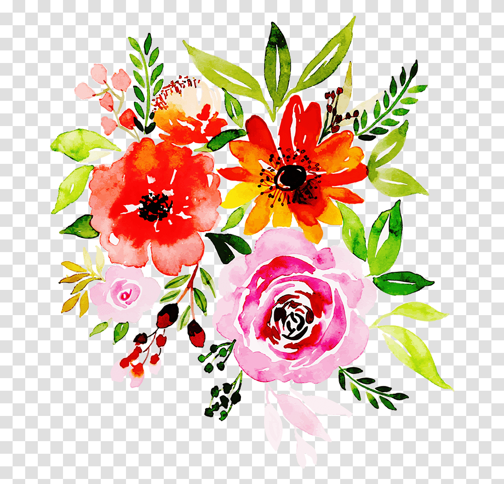 Watercolor Painting, Floral Design, Pattern Transparent Png