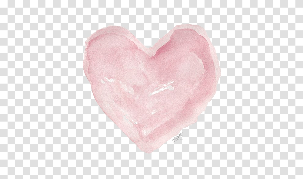 Watercolor Painting Illustration Transprent Heart, Mineral, Crystal, Quartz Transparent Png