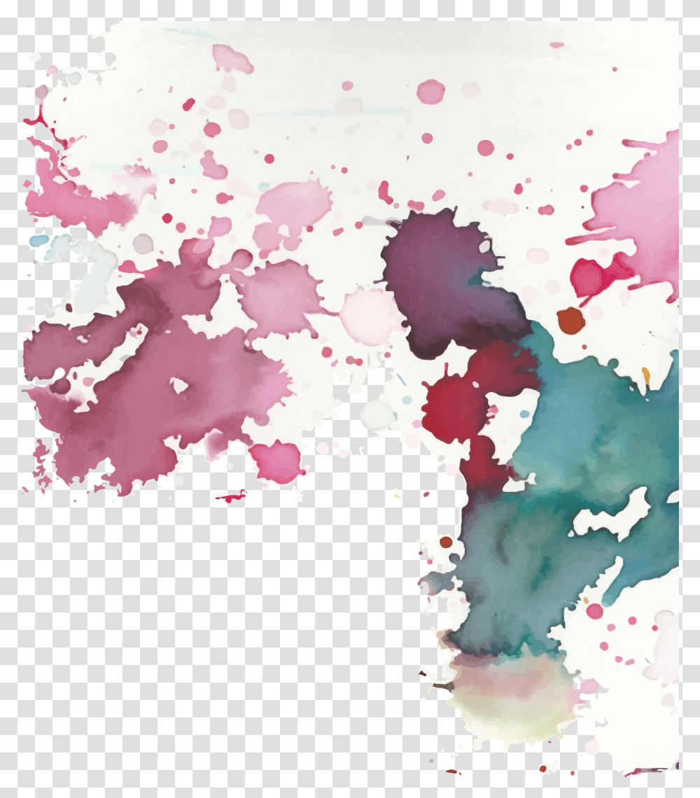 Watercolor Painting, Plot, Map, Diagram Transparent Png