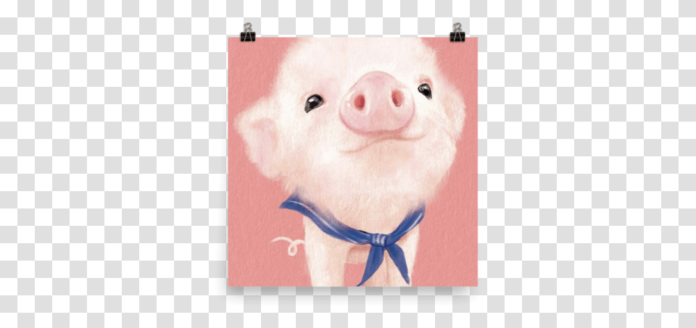 Watercolor Pig Auggie Lamb Christmas Pig Painting, Mammal, Animal, Hog, Snout Transparent Png