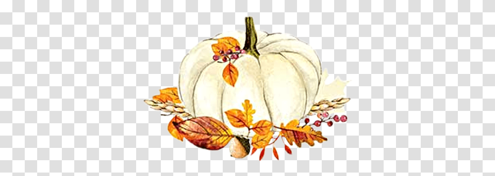 Watercolor Pumpkin Leaves Acorn Fall Autumn Harvest Background, Plant, Vegetable, Food, Produce Transparent Png