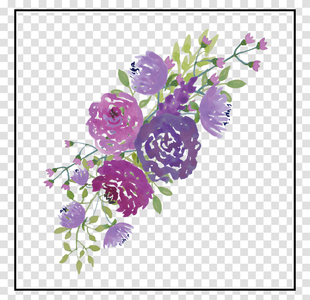 Watercolor Purple Flowers, Plant, Blossom Transparent Png