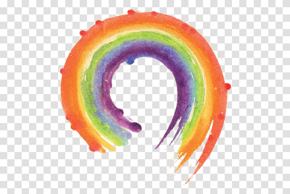Watercolor Rainbow Circle, Nature, Fungus, Outdoors, Dye Transparent Png