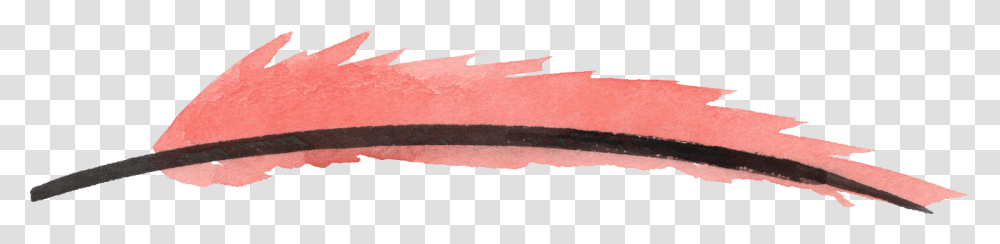 Watercolor Red Feather, Arrowhead, Rug, Weapon, Weaponry Transparent Png