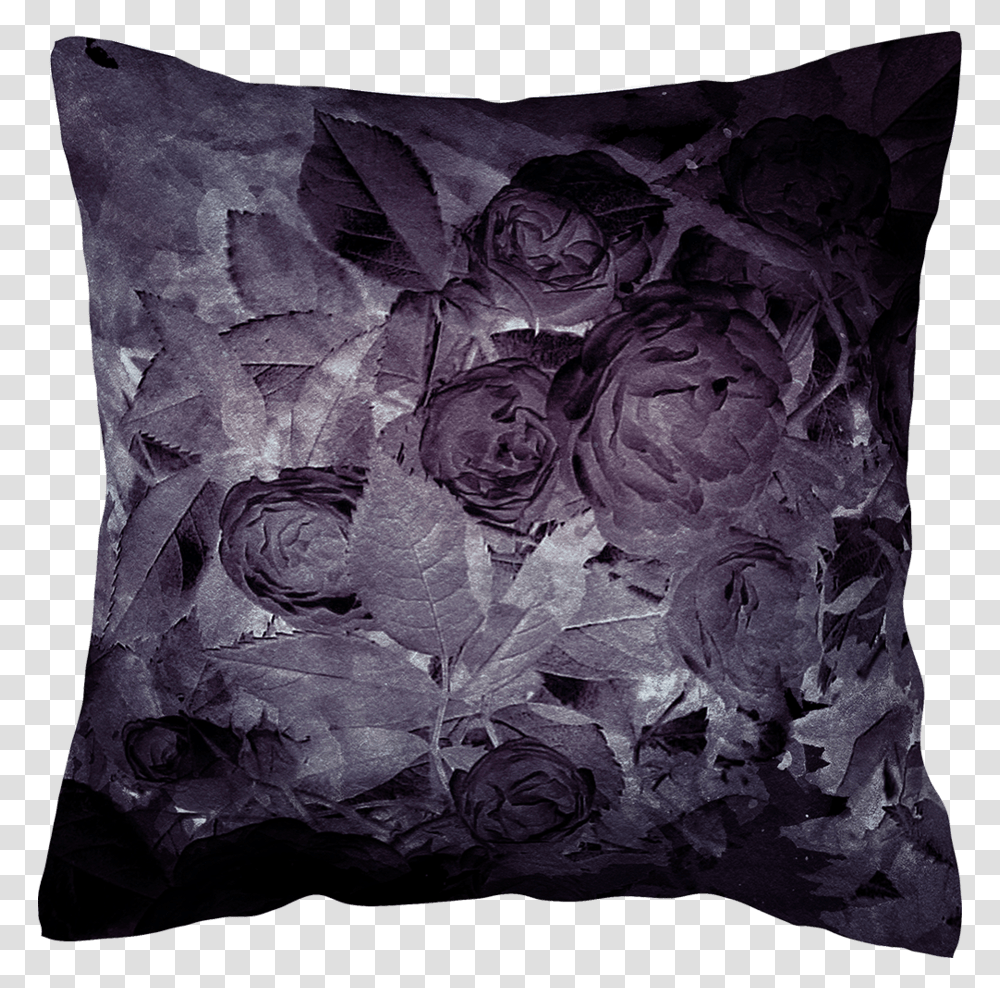 Watercolor Roses Rose Garden Purple Cushion Cushion, Pillow, Painting, Art Transparent Png