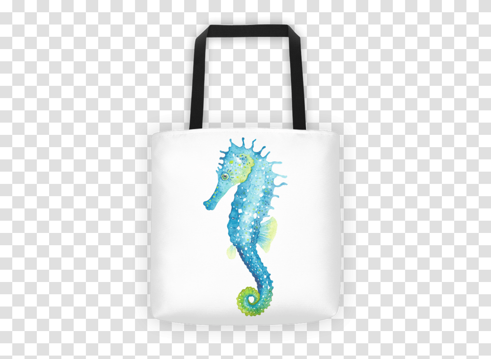 Watercolor Seahorse Tote Bag Watercolour Seahorse, Animal, Mammal, Sea Life Transparent Png