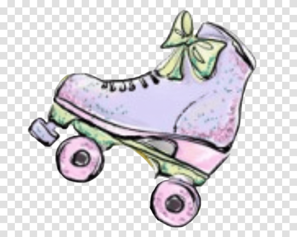 Watercolor Skate Skates Skating Sticker By Stephanie Roller Skate Waterclor, Shoe, Footwear, Clothing, Apparel Transparent Png