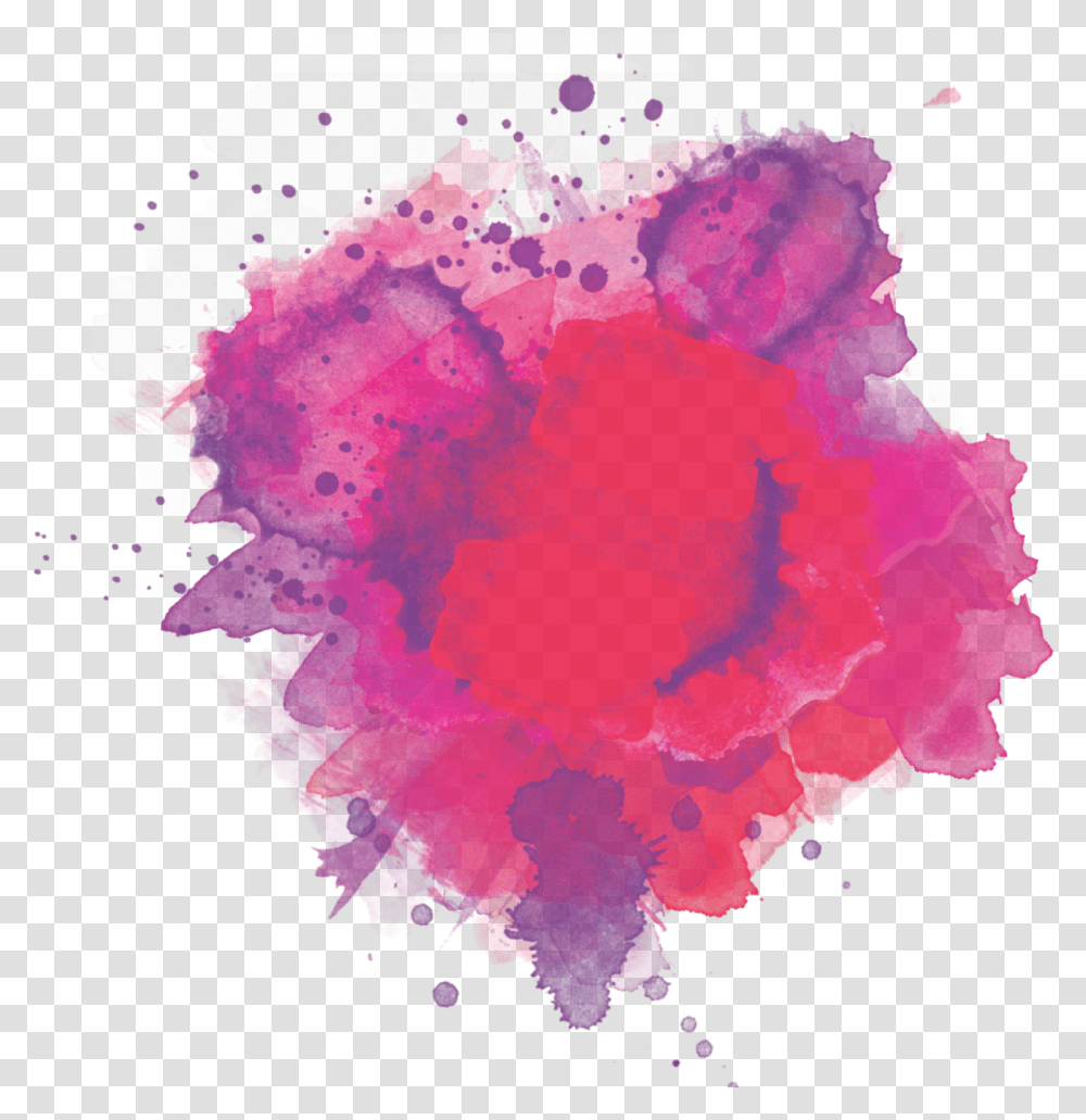 Watercolor Splash Acuarela De Colores, Stain, Pattern, Rose, Flower Transparent Png