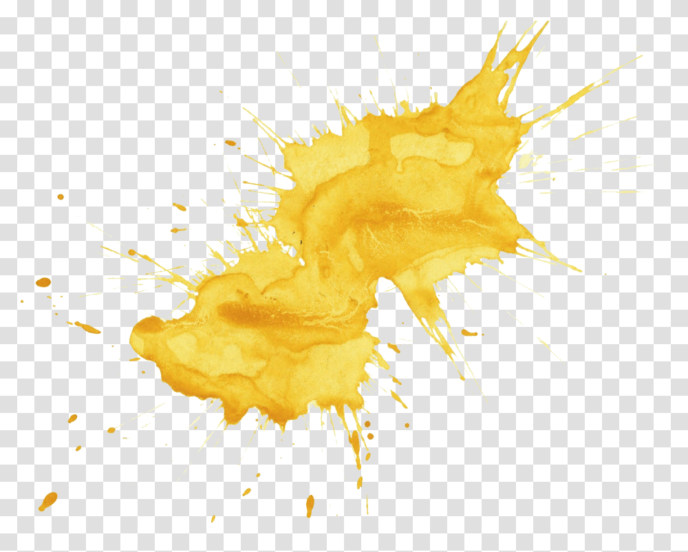 Watercolor Splatter Yellow Paint Splash, Bonfire, Flame, Graphics, Art Transparent Png